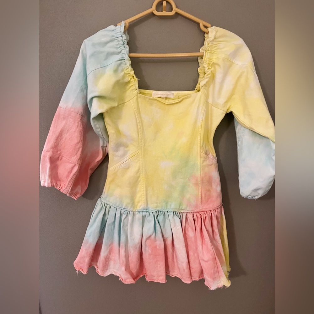 LoveShackFancy Mini Tie-Dye Dress